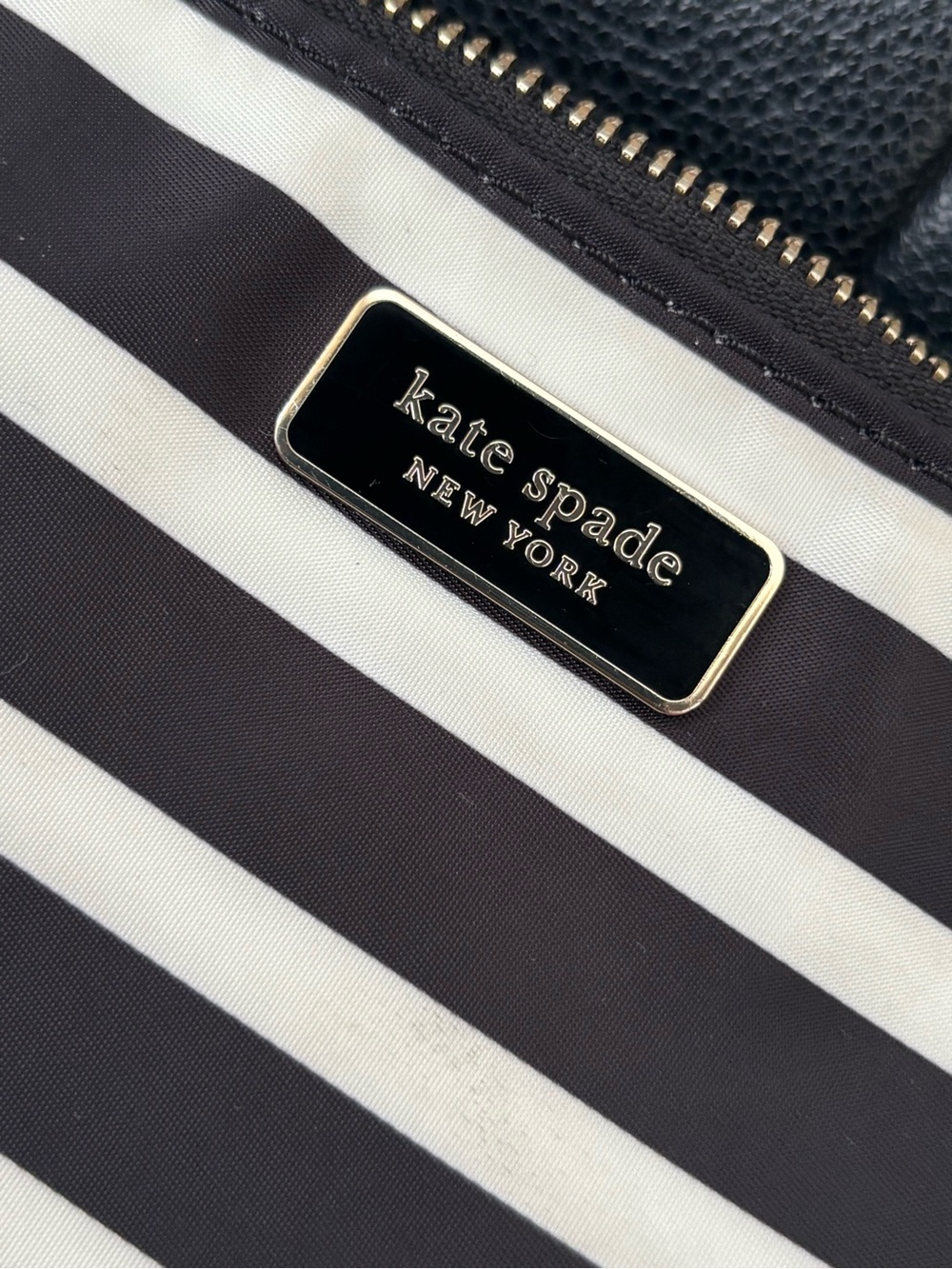 kate spade Black and White Striped Crossbody Bag - Picture 4 of 8